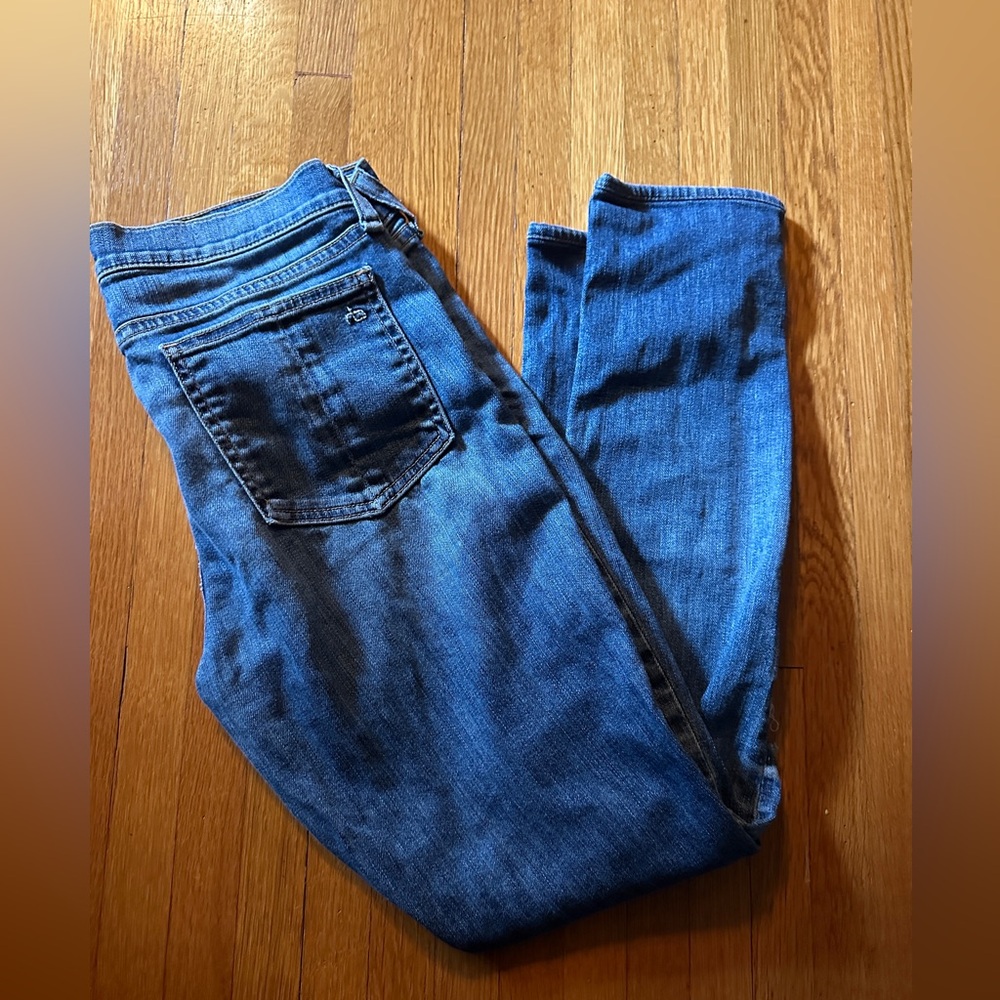 Rag & Bone Distressed Classic Straight/legged Jeans, Size 28”